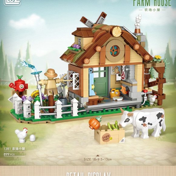LOZ MINI Building Blocks - Farm Cottage Autumn House Ranch 1281 - 668 pcs - Picture 2 of 3
